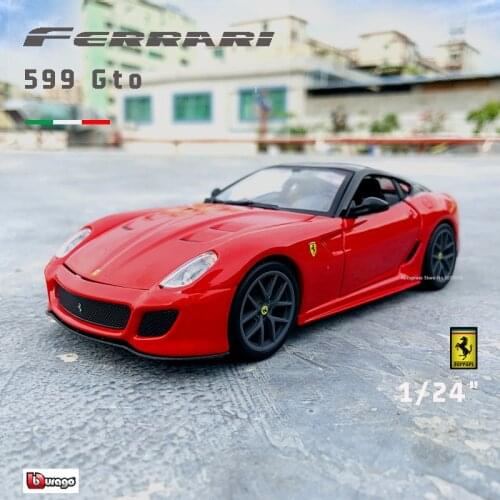 Bburago 1:24 Ferrari 599GTO collection manufacturer authorized simulation alloy car model crafts decoration collection toy tools