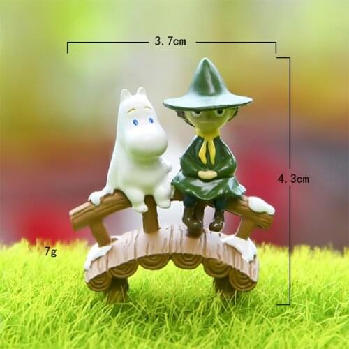 Cartoon Hippo Elf Couple Little Boy Mini Figures Landscape Miniature Figurine Home Fairy Garden Decoration Doll Toys Small Gifts