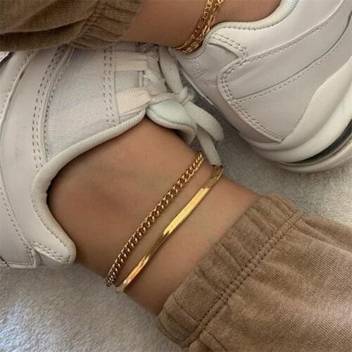 New Fashion Accessories Jewelry gold chain anklet, Herringbone adjustable charm anklet,ankle leg bracelet,foot jewelry