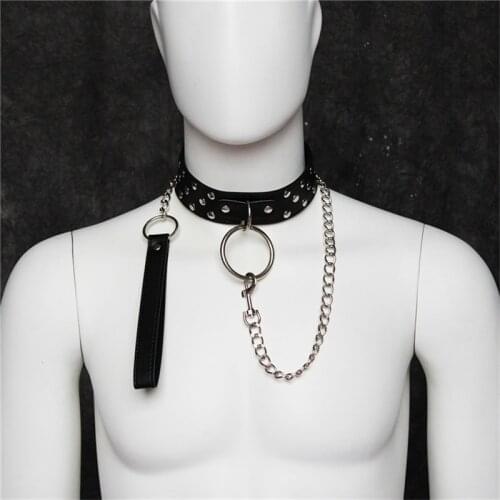 Puppy Play Gay Sex Collar with Leash Adult Games Dog Slave BDSM Bondage Leather Collar Fetish Neck Cuffs Sex Toys for Men Gay