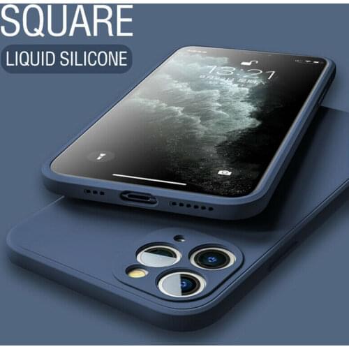 Original Liquid Soft Silicone Phone Case For iPhone 12 Mini 11 Pro Max X XS MAX XR 7 8 6 6S PLUS SE 2020 Shockproof Back Cover