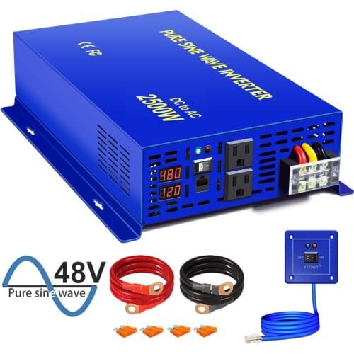 XYZ INVT 2500W Solar Inverter 12V 24V 36V 48V DC TO AC 110v 120v 220V 230v Pure Sine Wave Inverter With Wired Remote Control
