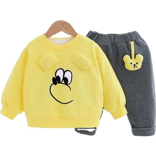 Spring Autumn Children Clothing Toddler Girls Baby Boys Clothes Set Kids Newborn T-shit +Pants 2PCS Casual infant Tracksuit Sui