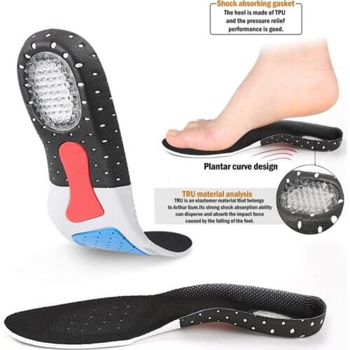 1 Pair Cuttable Silicone Shoe Insoles Free Size Men Women Orthotic Arch Support Sport Shoe Pad Soft Running Insert Cushion