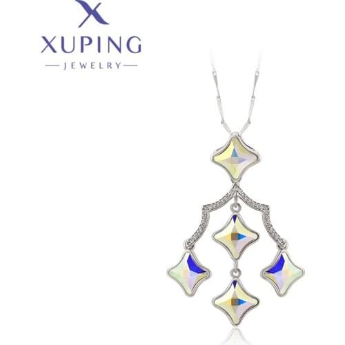 Xuping Jewelry Elegant New Arrival Special Model Crystals Pendant Necklaces Wedding Ladies Gifts 30344