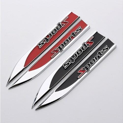 1Pair 3D Metal Car Wing Right & Left Side Badge Fender Emblem Car Sticker for Dodge Caliber Challenger Jeep Renegade Wrangler JK