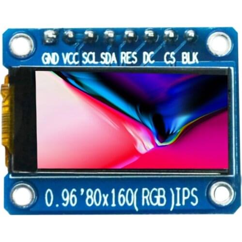 10PCS 0.96 inch 80x160 ips spi hd 65k lcd full color display lcd module st7735 ic drive 80 * 160 3.3v spi interface (not oled)
