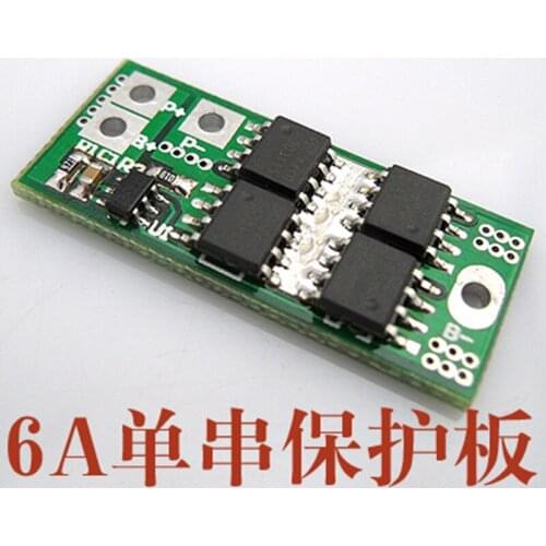 10pcs 3.7v Lithium 1S BMS 6A 5A Discharge Current Battery Bms Short Circuit Protection for Li-ion Lipo Polymer Single Cell Power