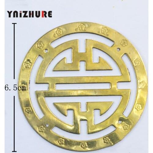 2PCS Chinese Antique Copper Decorative Piece Of Furniture, Decorative Accessories Copper Box Copper Motif