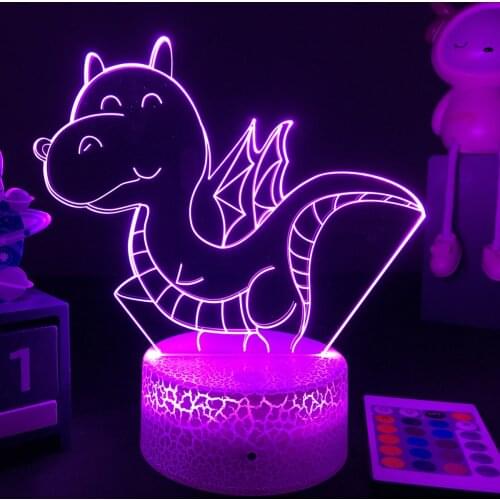 3D Dragon Night Light For Baby Sleep Lighting Dragon Figure Kids Child Bedroom Decor Birthday Gifts Bedside Lamp