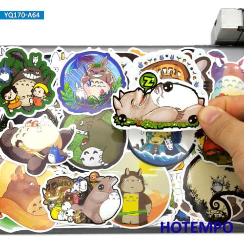 60pcs Anime Movie Janpan Cute My Neighbor Totoro Cartoon Stickers Toys for Kids Mobile Phone Laptop Luggage Skateboard Stickers