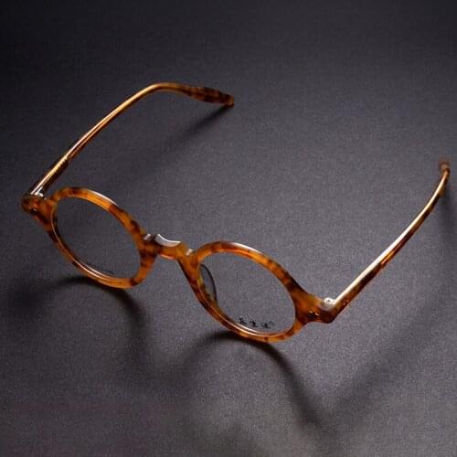 Acetate Glasses Frame Men Women Vintage Clear Round Eye Glasses Optical Prescription Eyeglasses Frames Eyewear Spectacles Oculos