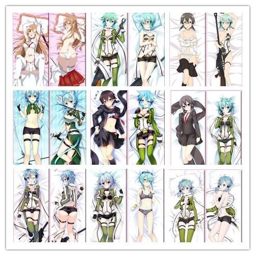 Anime Sword Art Online SAO Asada Shino Dakimaku Cosplay Pillow Case BL Hugging Body Dakimakura Pillow Cover Cushion Gift cosplay