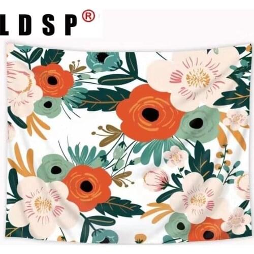 LDSP Colorful Floral Plant Tapestry Wall Hanging Rugs Background Cloth Beach Mat Blanket Art Bedroom Dorm Home Decor