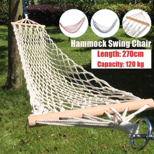 Single People Portable Outdoor Hammock Garden Sports Travel sleeping Camping Swing Lazy Chair Canvas Stripe Hanging Bed