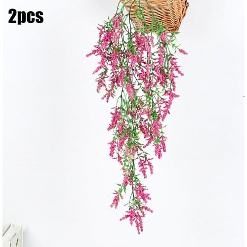 2pcs Artificial Ivy Flowers Vine Plastic Wallhang On The Wall, Doors, Swing, Mirrors And Anywhere In Stock