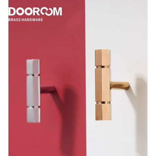 Dooroom Brass Furniture Handles Shiny Rose Gold Black Titanium Bright Chrome Cupboard Wardrobe Dresser Drawer Cabinet Pulls