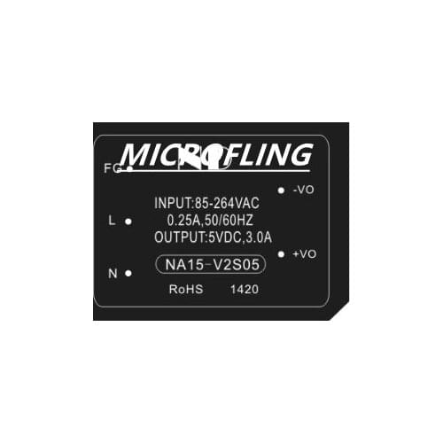 NA15-V2S05 constant Industrial low ripple isolated ac dc converters 220V 5V