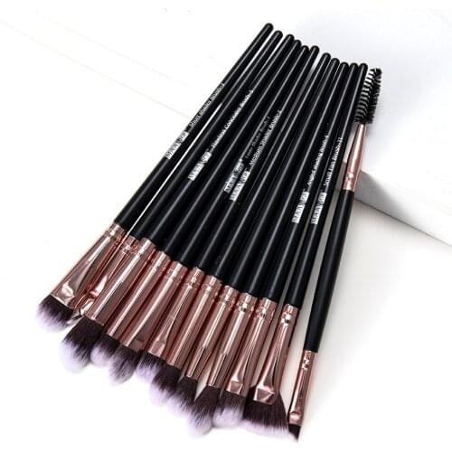 12 Pcs Professional Makeup Brush Set Soft Fur Beauty Highlighter Powder Foundation Concealer Multifunctional Cosmetic Tools Kit