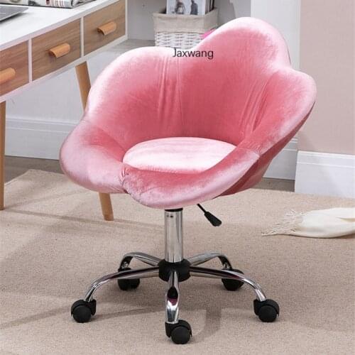 Simple Office Chair Home Furniture Bedroom Fabric Sofa Flower Lift Swivel Chair Manicure Office Chairs Student Computer Chair