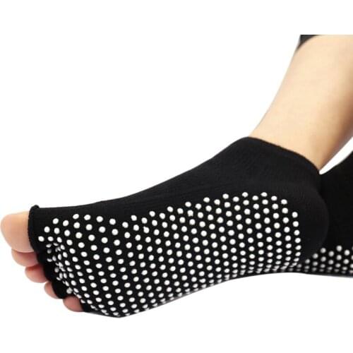 SALSPOR Women Yoga Five Fingers Slip-resistant Cotton Socks Open Toe Gym Sports Yoga Socks For Running Work Out Cycling Socks