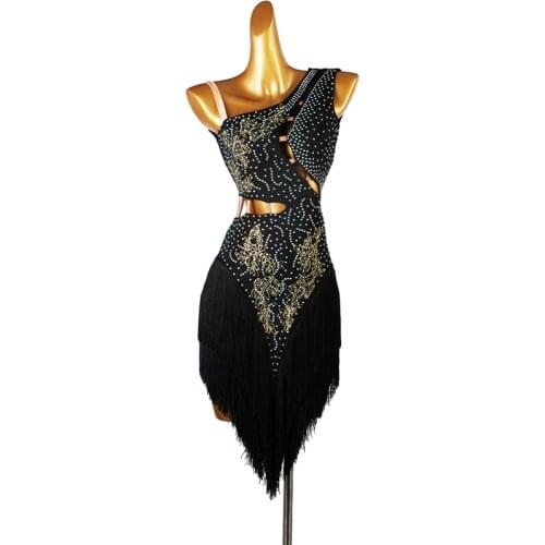 Standard Latin Dance Skirt Women Senior Sexy Rumba Dancing Dress High Quality Customization Samba Latin Competition Dance Skirt