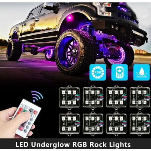 LED Underglow RGB Atmosphere Light, 5050 SMD Remote Control Rock Lights Multicolor Neon Strip Light for Off-Road Truck