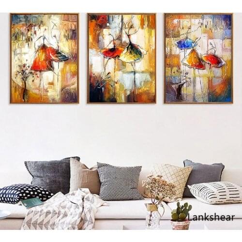 Dancing Girl Modern Abstract Painting Nordic Canvas Painting Impression Picture Wall Art Painting Living Room Decor Poster