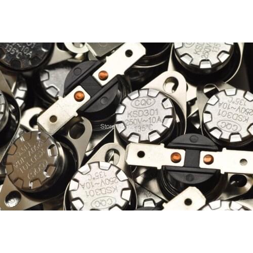 KSD301 thermostat thermal protection temperature control switch KSD301 250V 10A Normally Closed NC Temperature Switch