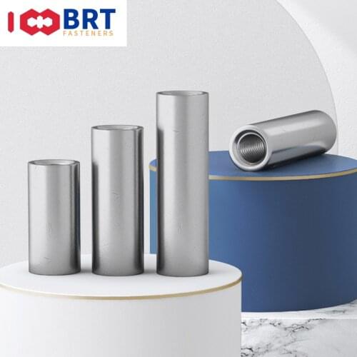 304 stainless steel lengthened thickened round joint nut cylindrical screw joint nut M5-M16