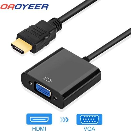 VGA Adapter Male ToFamale Converter for PS4 1080P HDMI-VGA Adapter With Video Audio Cable Jack VGA HDMI-compatible For PC TV Box