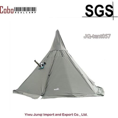 Tent for Winter Canvas Teepee Tent With Wood Stove Jack For Cold Weather For 3 4 Person 134x134x94 inch