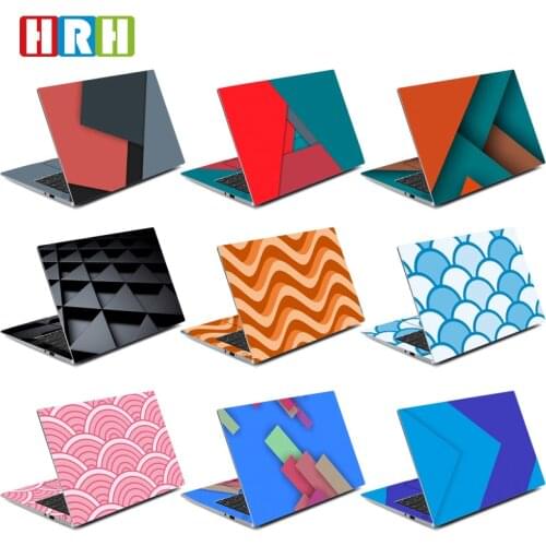 HRH 2 in 1 Geometry For 11/12/13/14/15/17 DIY Sticker For HP/For Dell/For Macbook Decal Laptop Vinyl Logo Skin Boay Palm Guard