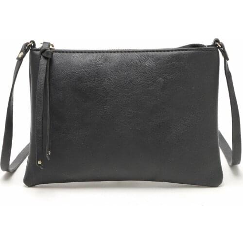 Vintage Slim Thin Women Leather Messenger Bag Envelope Crossbody Bag for Ladies Mini Shoulder Bag Handbag Purses Hand Bag