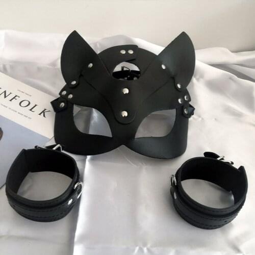 Women Sexy Eye Mask Half Eyes Face Cat Leather Masks For Masquerade Party Carnival Cosplay Fancy Masks Dropshiping
