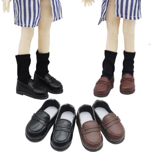 1 Pair 5cm Shoes Cute Doll Shoes Colorful Trendy Funny Decorative Faux Leather Girl Doll Shoes DIY Accessories for Decoration