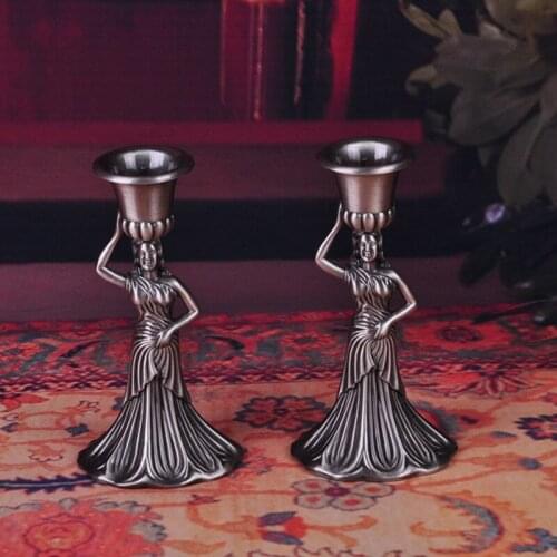 1 Pair Zinc Alloy Candle Holders Bars Weddings Home Decor