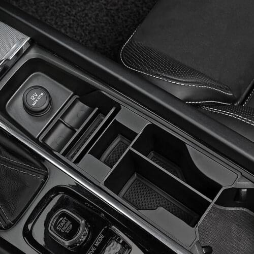 1 Piece Car Styling ABS Cup Holder Central Armrest Storage Box For Volvo 2016-2019 XC90 V90 V90CC S90 2018 2019 XC60 Accessories