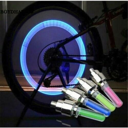 1pc Universal Valve Stem LED Dust Cap Decoration Fluorescence Light Cover For Bike Bicycle Car Motorcycle Wheel Tire Light Lamp
