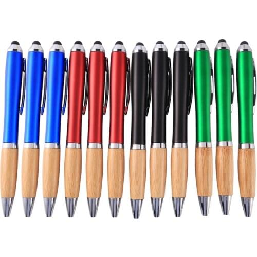 12Pcs Stylus Is Suitable for Press Screen Devices Tablet PC Multi-Function Capacitive Pen Ballpoint Pen 2 in 1 Metal Pen
