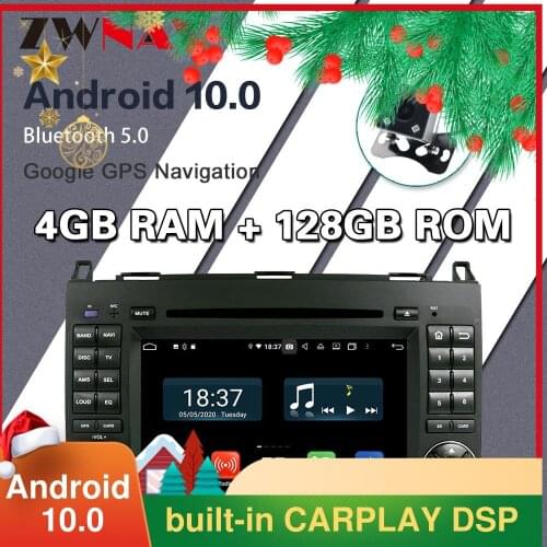 128GB Carplay Android 10 screen Car Multimedia DVD Player for BENZ B200 GPS NaviBT WiFi Auto Radio Audio Music Stereo Head unit