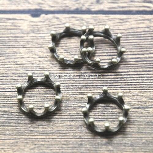 15pcs crown charms bronze tone 3D CROWN charm pendants 16x6mm