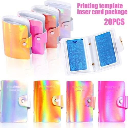 20 Slots Nail Art Stamp Plate Stamping Plates Holder Storage Bag Cases Stamp Bag Organizer Nail art Stamping Plate Holder