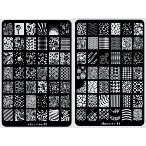 2017 NEW CHAOMAO XL SIZE Image Plate for stamping nail art stencil template metal various patterns flowers full cover lace