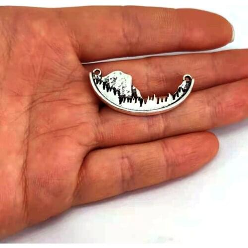 50pcs New Charm Chain Pendant for Women Female Adventure Awaits Mountain Landscape charms Wedding Party Jewelry Accessories