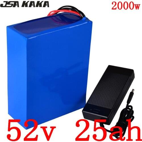 48V Battery Pack 48V 25AH 52V 25AH lithium battery 52V electric scooter battery for 48V 1000W 1500W 2000W Ebike Battery Motor