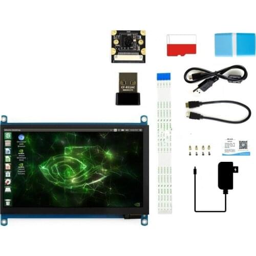 US/EU/UK Power Supply Jetson Nano 2GB Pack (Type C)Kit + 7inch Touch Display + 8MP Camera + USB WiFi