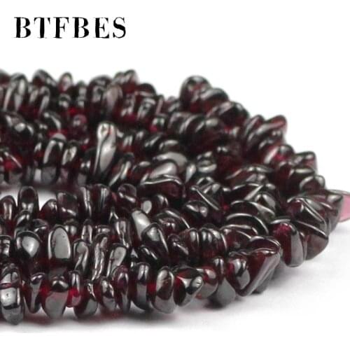 BTFBES Natural Garnet Loose Beads Irregular Gravel Spacer Beads 4-10MM For Handmade bracelet DIY Charm Jewelry making Wholesale