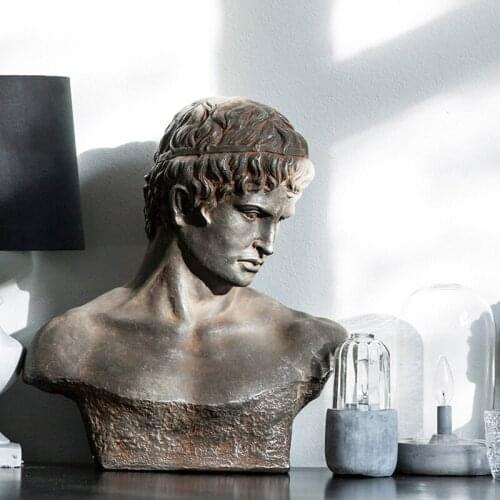 Ancient Greek Roman Bust Sculpture European Ornaments Character Statue Art Home Decoration Accessories Figurine Crafts