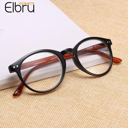 Elbru New Fashion Vintage Reading Glasses Women Men Ultralight Frame High Definition Lens Presbyopic Eyeglasses Diopters 1.0 4.0